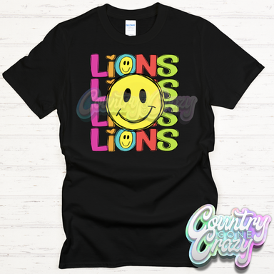 Lions Smiley T-Shirt-Country Gone Crazy-Country Gone Crazy
