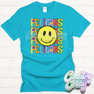 Pelicans Smiley T-Shirt-Country Gone Crazy-Country Gone Crazy