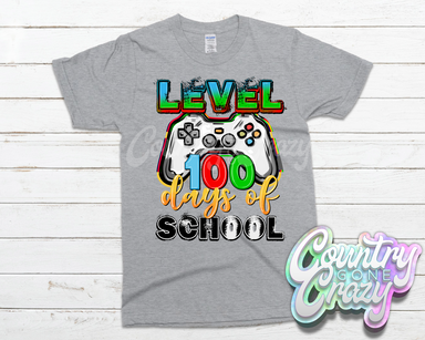 Level 100 Days of School - T-Shirt-Country Gone Crazy-Country Gone Crazy