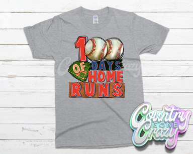 100 Days of Homeruns - T-Shirt-Country Gone Crazy-Country Gone Crazy