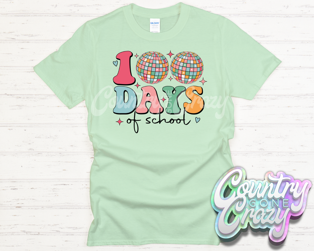 100 Days of School Disco - T-Shirt-Country Gone Crazy-Country Gone Crazy