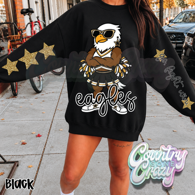 GOLD EAGLES • STAR CHEER• SWEATSHIRT •-Country Gone Crazy-Country Gone Crazy