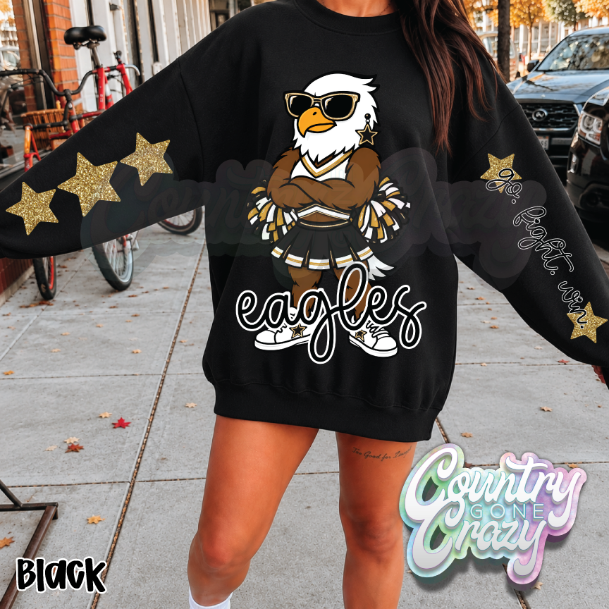 GOLD EAGLES • STAR CHEER• SWEATSHIRT •-Country Gone Crazy-Country Gone Crazy