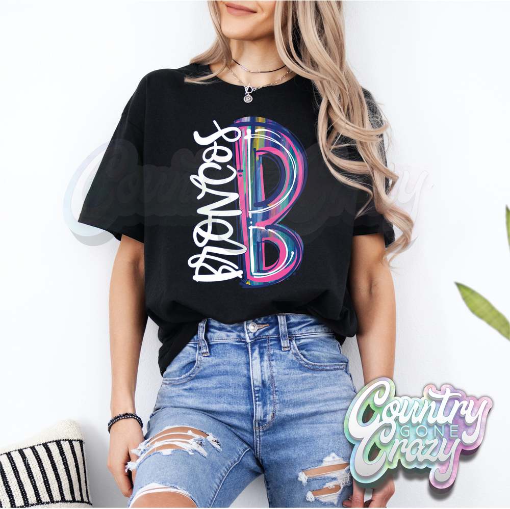 Broncos • Water Color • T-Shirt-Country Gone Crazy-Country Gone Crazy