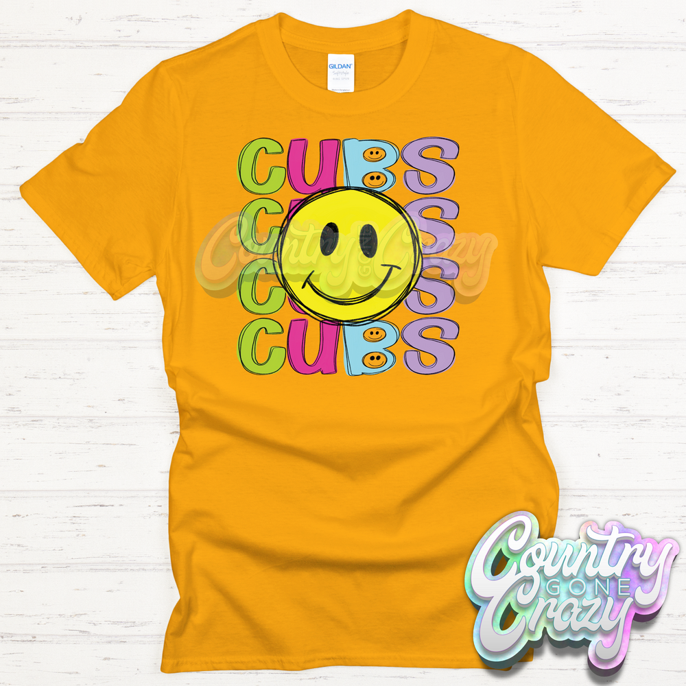 Cubs Smiley T-Shirt-Country Gone Crazy-Country Gone Crazy