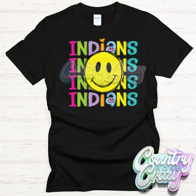 Indians Smiley T-Shirt-Country Gone Crazy-Country Gone Crazy