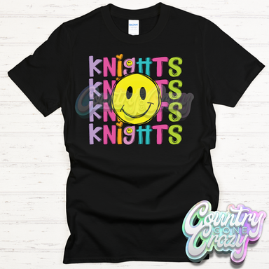 Knights Smiley T-Shirt-Country Gone Crazy-Country Gone Crazy