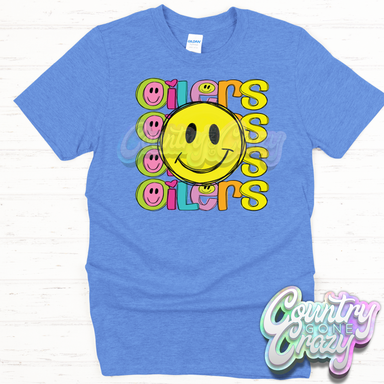 Oilers Smiley T-Shirt-Country Gone Crazy-Country Gone Crazy