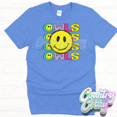 Owls Smiley T-Shirt-Country Gone Crazy-Country Gone Crazy