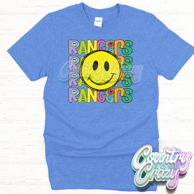 Rangers Smiley T-Shirt-Country Gone Crazy-Country Gone Crazy