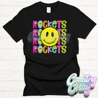 Rockets Smiley T-Shirt-Country Gone Crazy-Country Gone Crazy