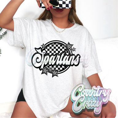 SPARTANS ■ CHECKERBOARD ■ T-Shirt-Country Gone Crazy-Country Gone Crazy