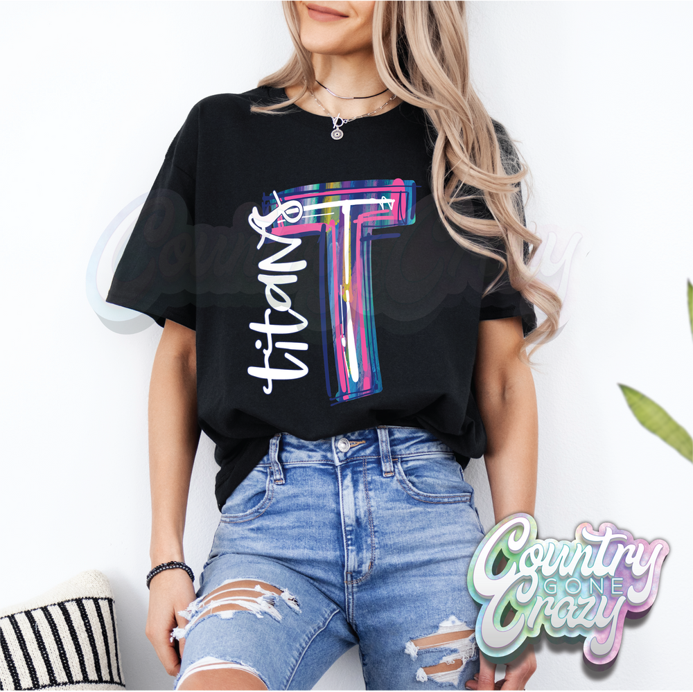 Titans • Water Color • T-Shirt-Country Gone Crazy-Country Gone Crazy