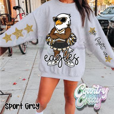 GOLD EAGLES • STAR CHEER• SWEATSHIRT •-Country Gone Crazy-Country Gone Crazy