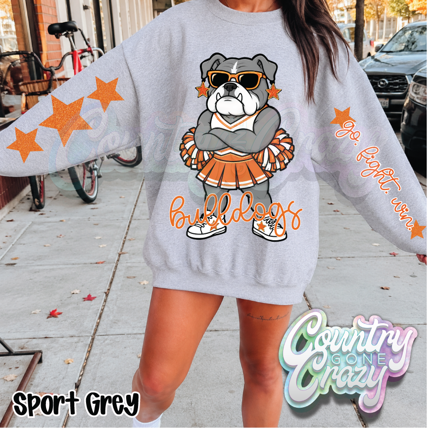 BULLDOGS • STAR CHEER• SWEATSHIRT •-Country Gone Crazy-Country Gone Crazy