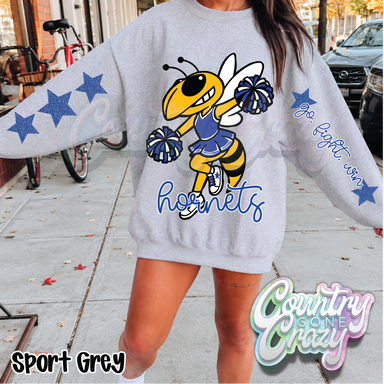 HORNETS • STAR CHEER• SWEATSHIRT •-Country Gone Crazy-Country Gone Crazy