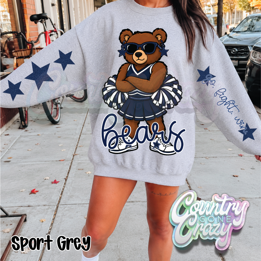 NAVY BEARS • STAR CHEER• SWEATSHIRT •