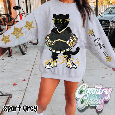 PANTHERS • STAR CHEER• SWEATSHIRT •-Country Gone Crazy-Country Gone Crazy