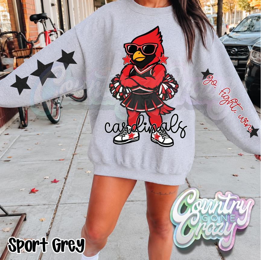 CARDINALS • STAR CHEER• SWEATSHIRT •-Country Gone Crazy-Country Gone Crazy
