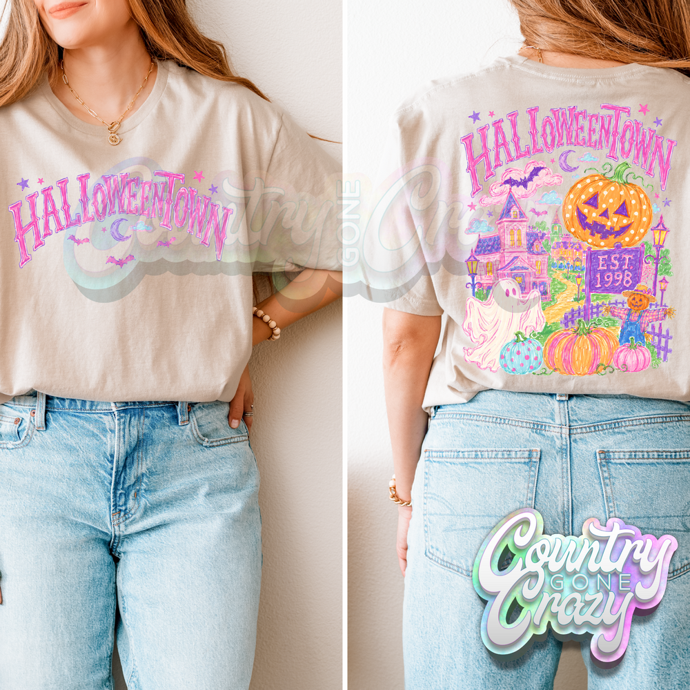 HALLOWEENTOWN WITH HALLOWEENTOWN COLLAGE BACK