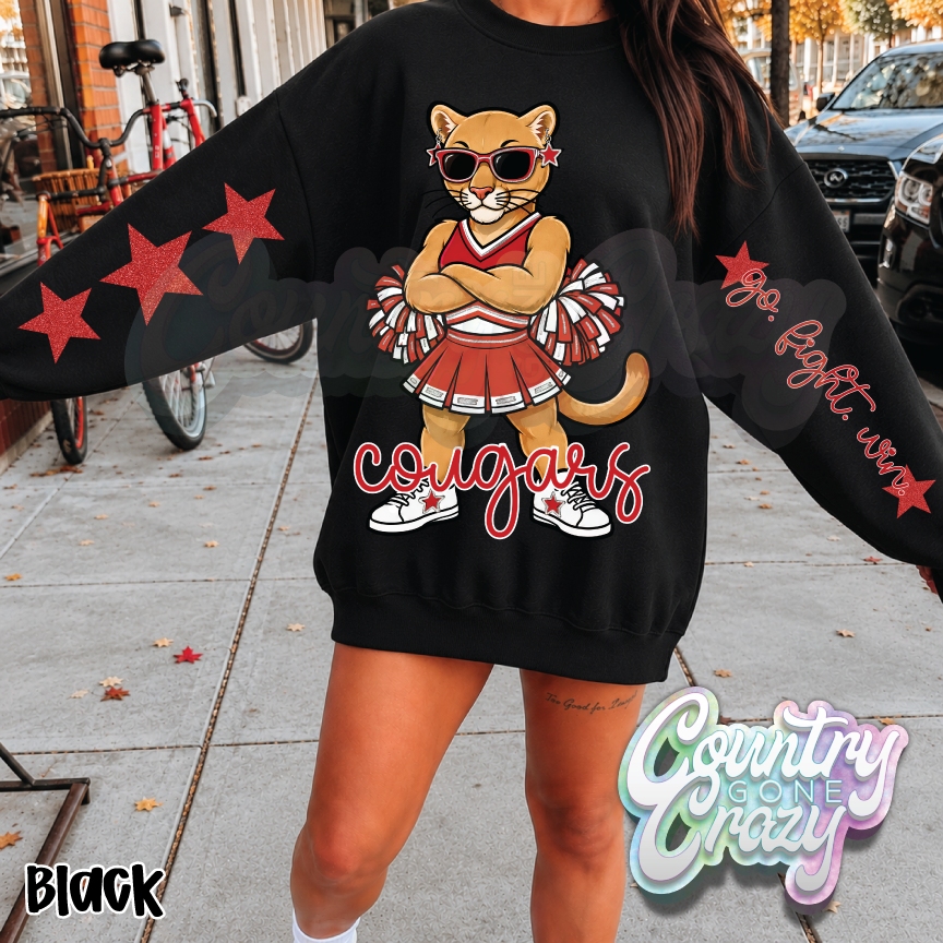 COUGARS • STAR CHEER• SWEATSHIRT •