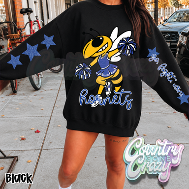 HORNETS • STAR CHEER• SWEATSHIRT •-Country Gone Crazy-Country Gone Crazy