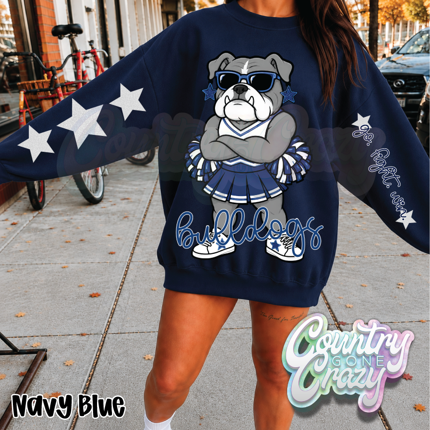 NAVY BULDOGS • STAR CHEER• SWEATSHIRT •