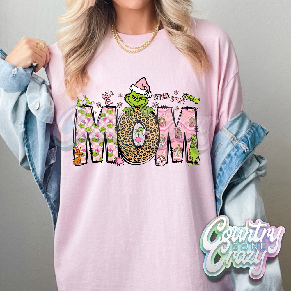 Mom - Pink Grinch - T-Shirt-Country Gone Crazy-Country Gone Crazy