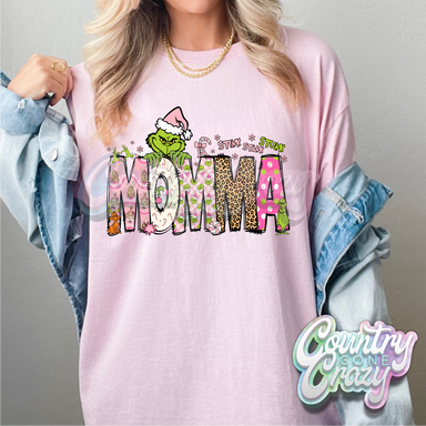 Momma - Pink Grinch - T-Shirt-Country Gone Crazy-Country Gone Crazy