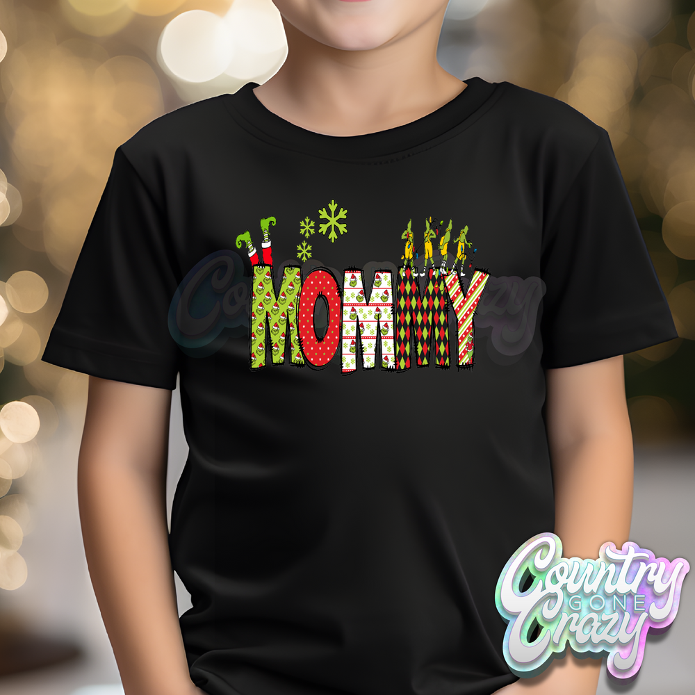 Mommy - Red/Green Grinch - T-Shirt-Country Gone Crazy-Country Gone Crazy