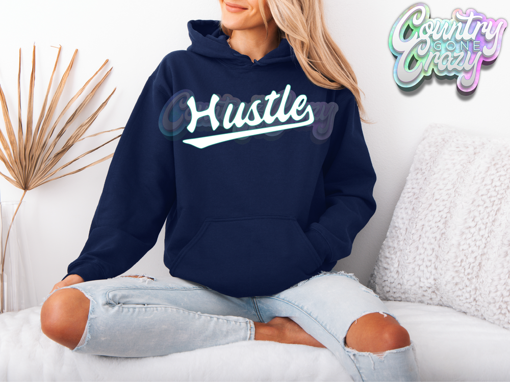 HUSTLE SOFTBALL HOODIE - DESIGN 4-Country Gone Crazy-Country Gone Crazy