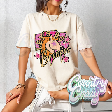 SHIMMER LET'S GO // BRONCOS T-SHIRT-Country Gone Crazy-Country Gone Crazy