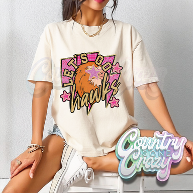 SHIMMER LET'S GO // HAWKS T-SHIRT-Country Gone Crazy-Country Gone Crazy