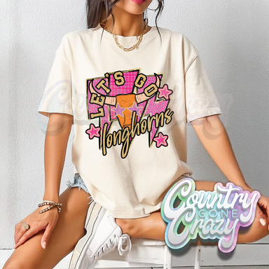 SHIMMER LET'S GO // LONGHORNS T-SHIRT-Country Gone Crazy-Country Gone Crazy