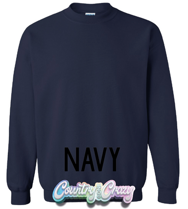 Adult Sweatshirt - Navy-Gildan-Country Gone Crazy