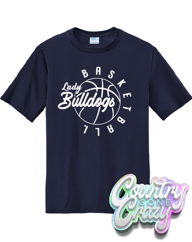 Lady Bulldogs - Navy - Dry-Fit T-Shirt-Port & Company-Country Gone Crazy