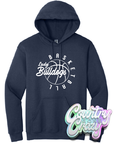 Lady Bulldogs - Navy - Hoodie-Port & Company-Country Gone Crazy