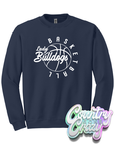 Lady Bulldogs - Navy - Sweatshirt-Port & Company-Country Gone Crazy