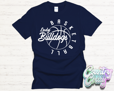 Lady Bulldogs - Navy - T-Shirt-Country Gone Crazy-Country Gone Crazy