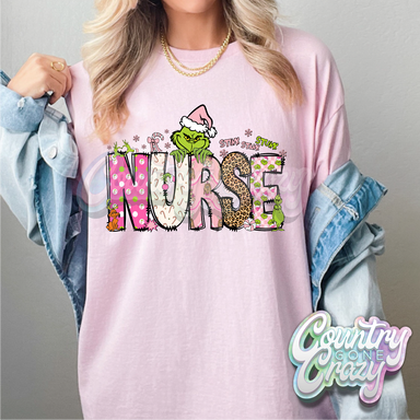 Nurse - Pink Grinch - T-Shirt-Country Gone Crazy-Country Gone Crazy