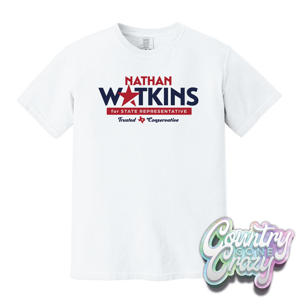 Comfort Colors T-Shirt - Nathan Watkins-Country Gone Crazy-Country Gone Crazy
