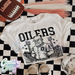 Oilers ~ Letterman ~ Natural T-Shirt-Country Gone Crazy-Country Gone Crazy