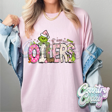 Oilers - Pink Grinch - T-Shirt-Country Gone Crazy-Country Gone Crazy