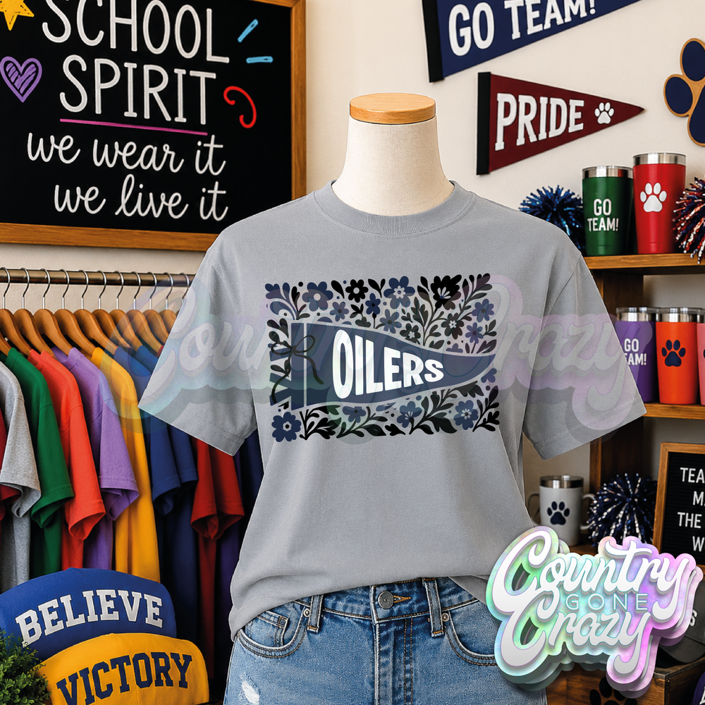 OILERS - FLORAL PENNANT