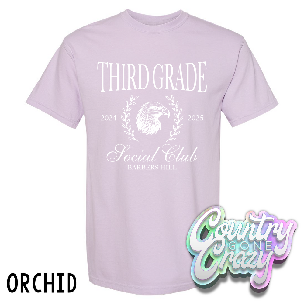 THIRD GRADE SOCIAL CLUB - BARBERS HILL // COMFORT COLOR T-SHIRT-Country Gone Crazy-Country Gone Crazy