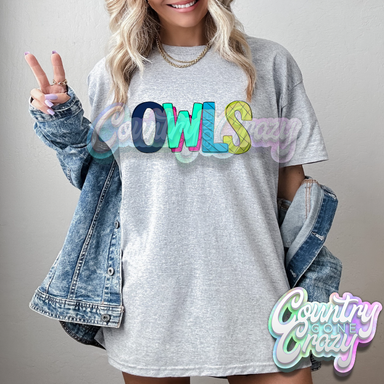 Owls // Stripey // T-Shirt-Country Gone Crazy-Country Gone Crazy