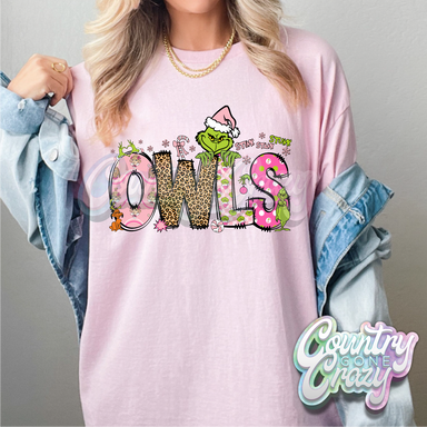Owls - Pink Grinch - T-Shirt-Country Gone Crazy-Country Gone Crazy