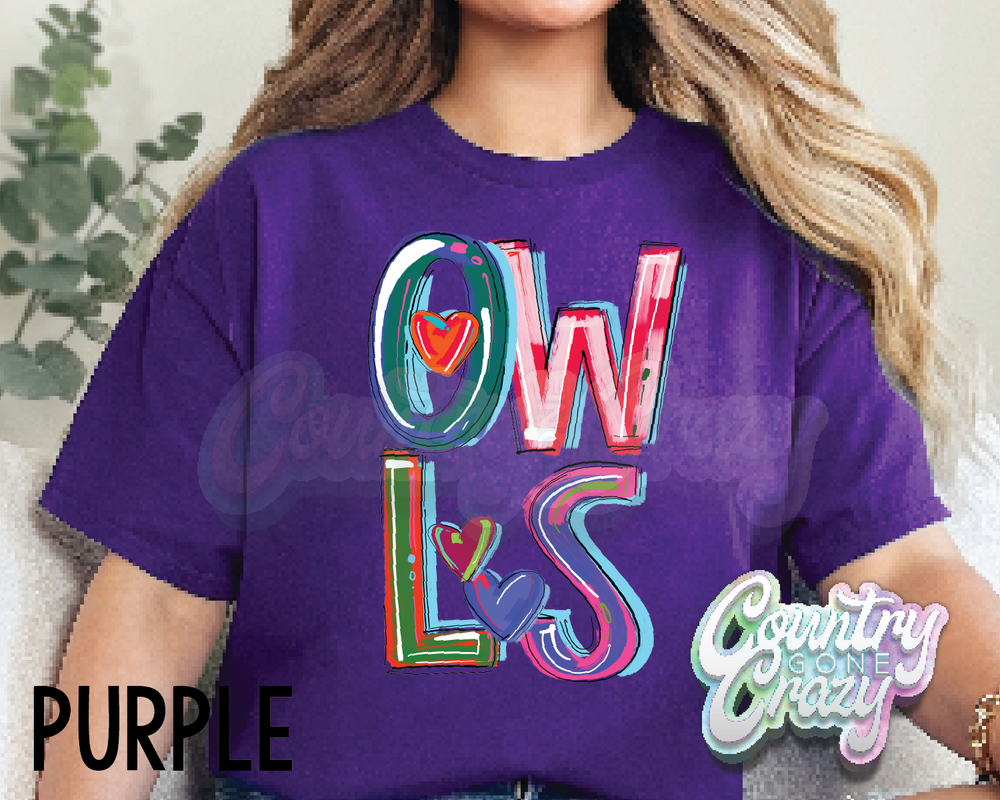 Owls • Splash • T-Shirt-Country Gone Crazy-Country Gone Crazy