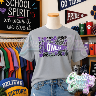 OWLS - FLORAL PENNANT-Country Gone Crazy-Country Gone Crazy