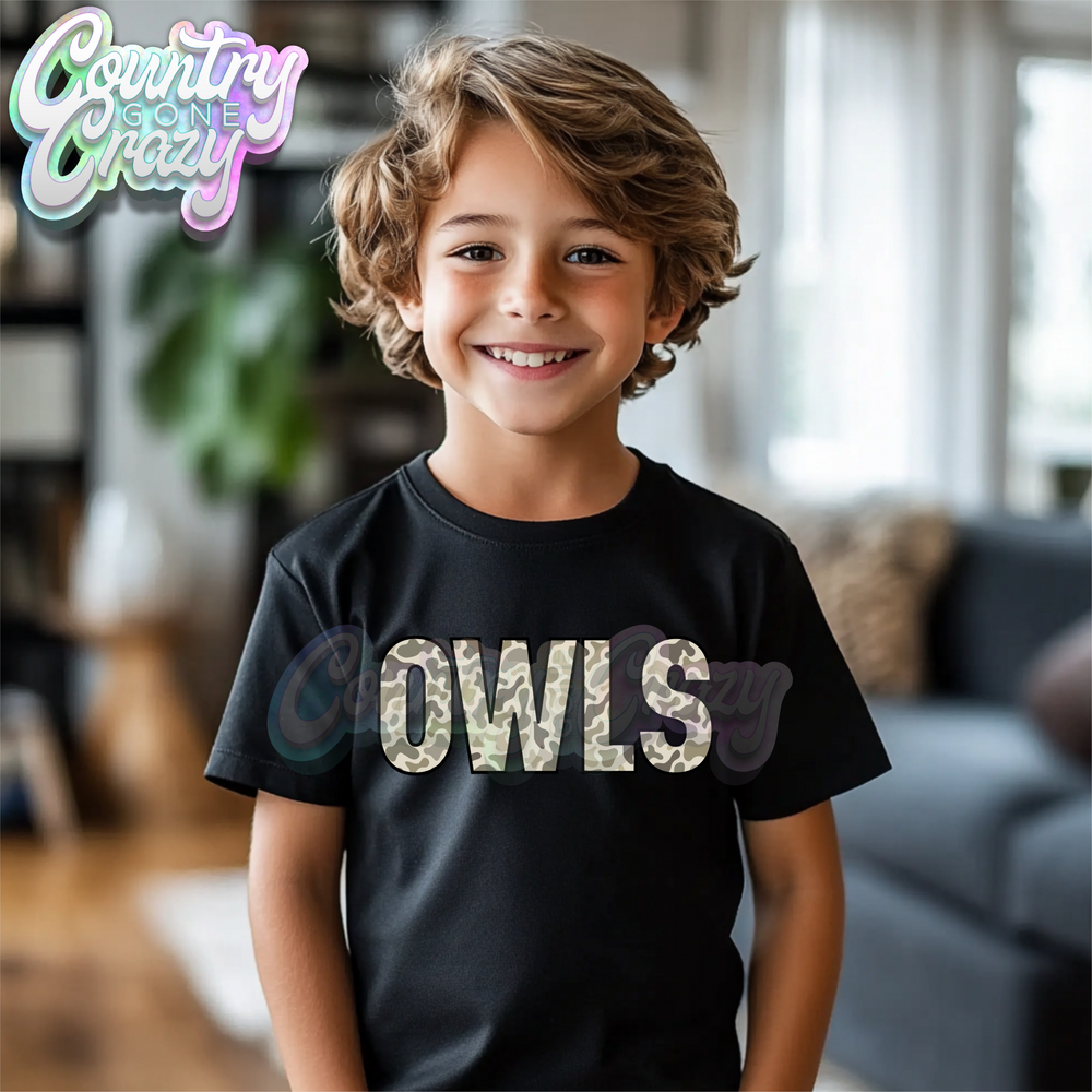 OWLS ** STEALTH ** BLACK T-SHIRT-Country Gone Crazy-Country Gone Crazy